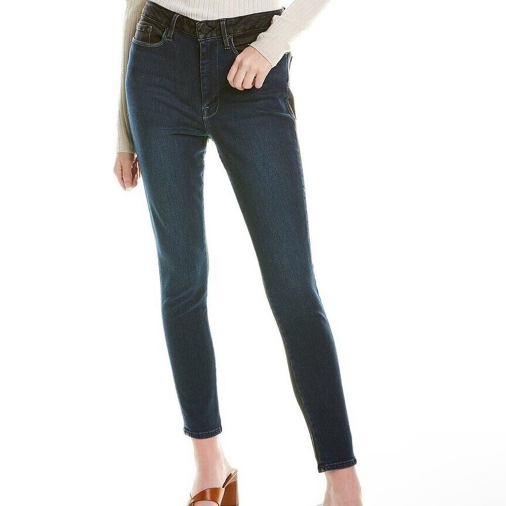 FRAME Le One Skinny Two Tone Jeans Blue and Black
